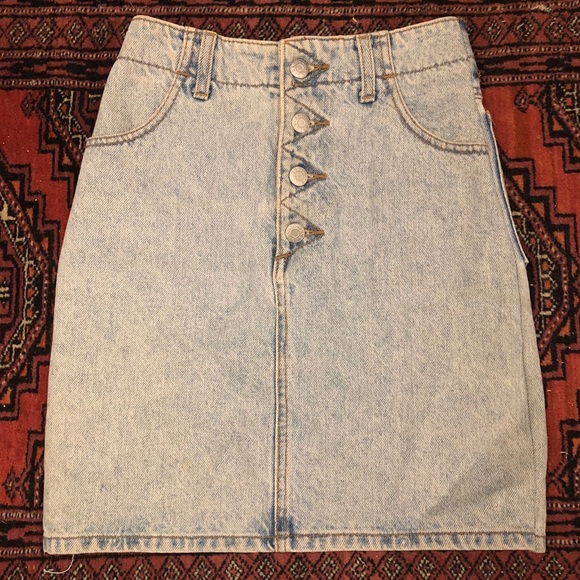 Guess Dresses & Skirts - Vintage Guess jean denim high waist skirt XS 23 24